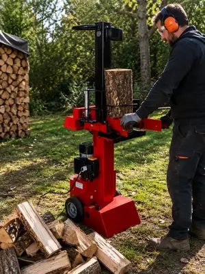Fendre des bûches facilement avec une fendeuse de bois électrique