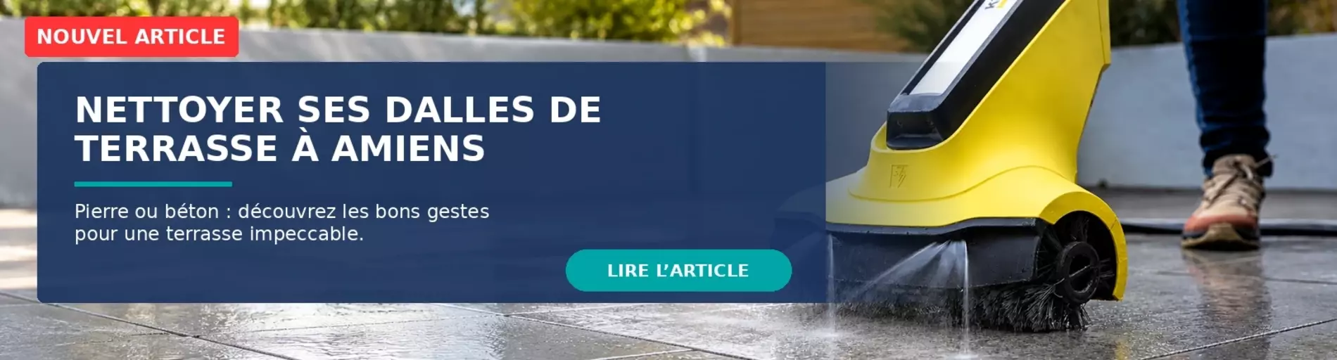Nettoyer ses dalles de terrasse à Amiens avec LocalibR