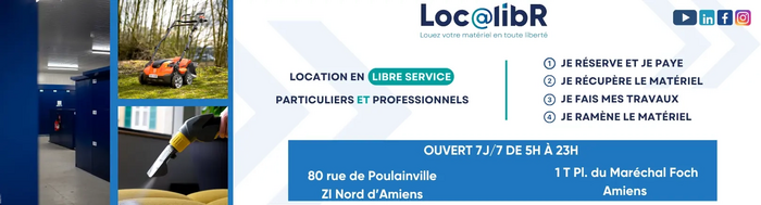 Location de matériel en libre service à Amiens