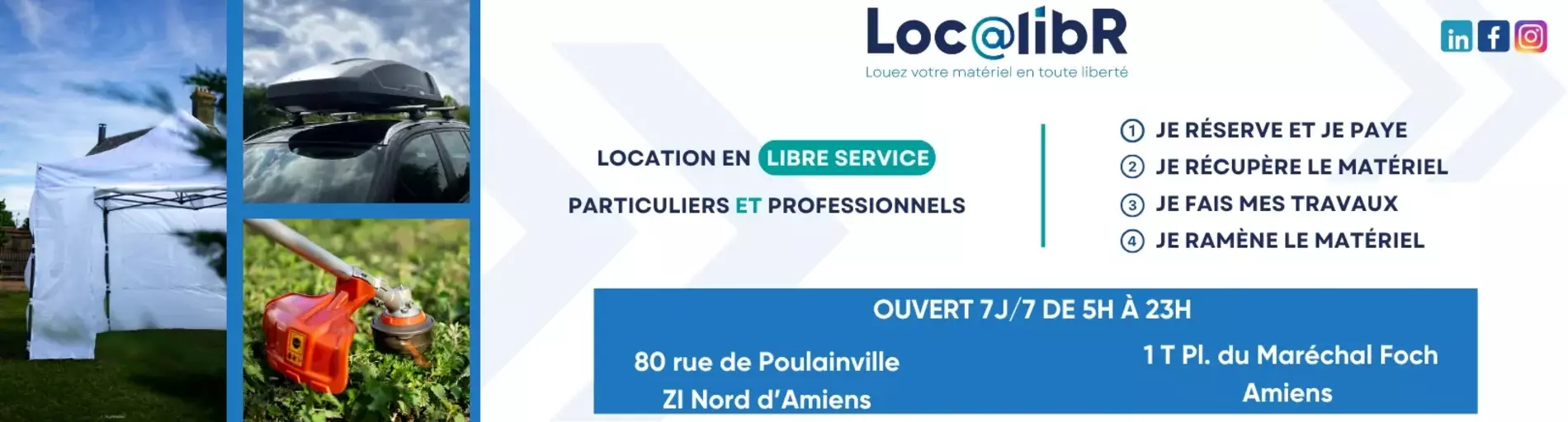 Location de matériel en libre service à Amiens